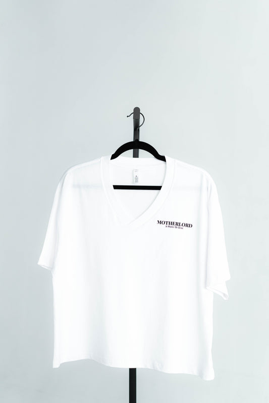 White V-Neck Tee