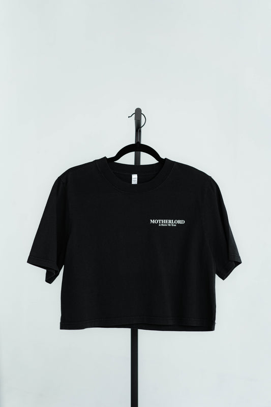 Faded Black Crop Tee