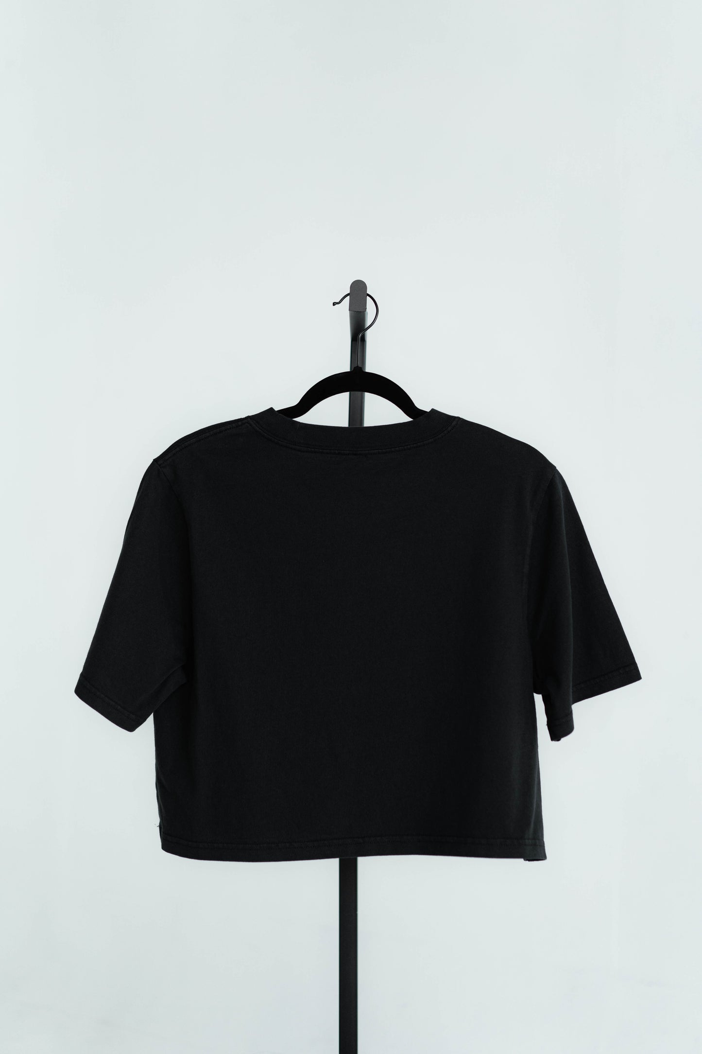 Faded Black Crop Tee