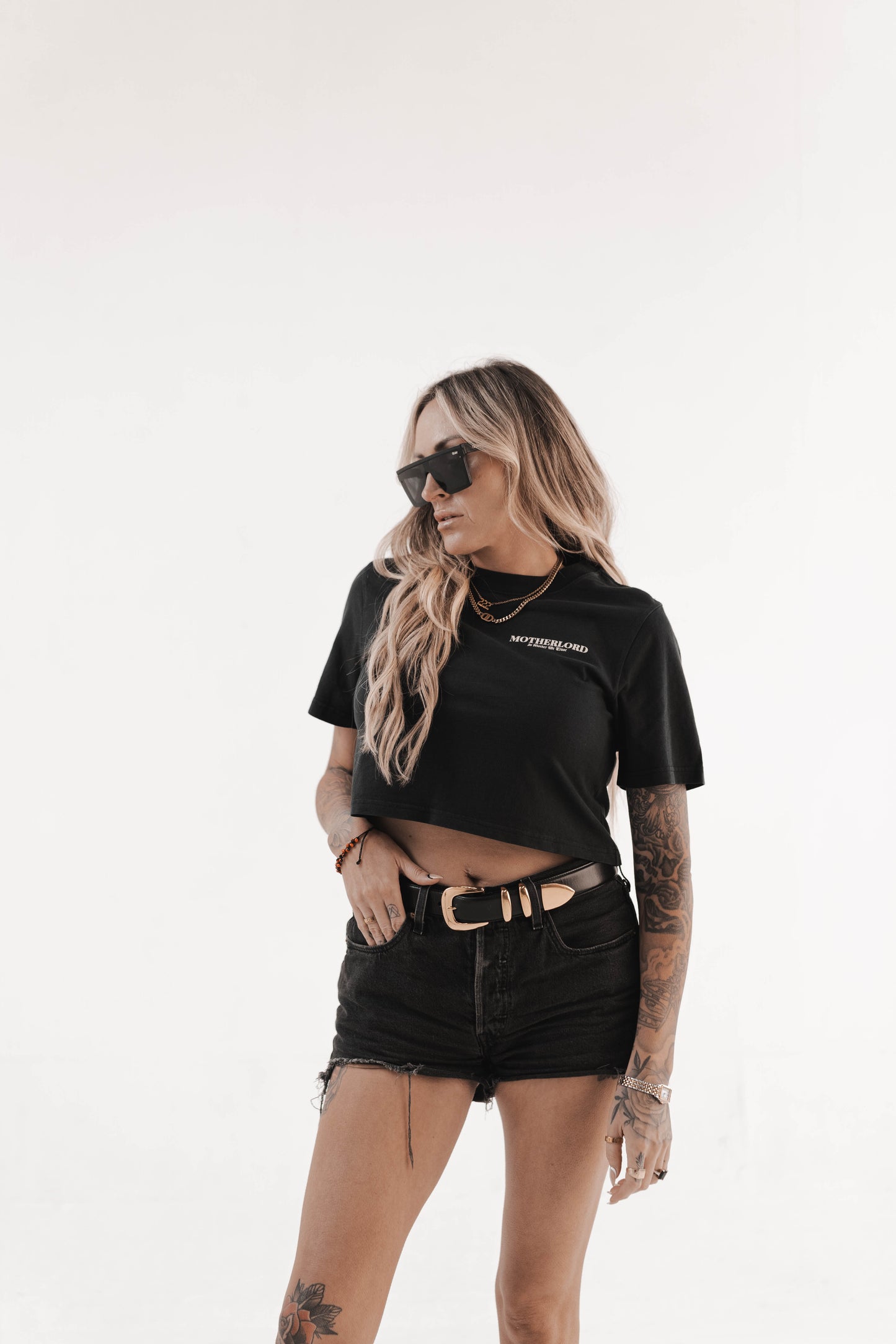 Faded Black Crop Tee