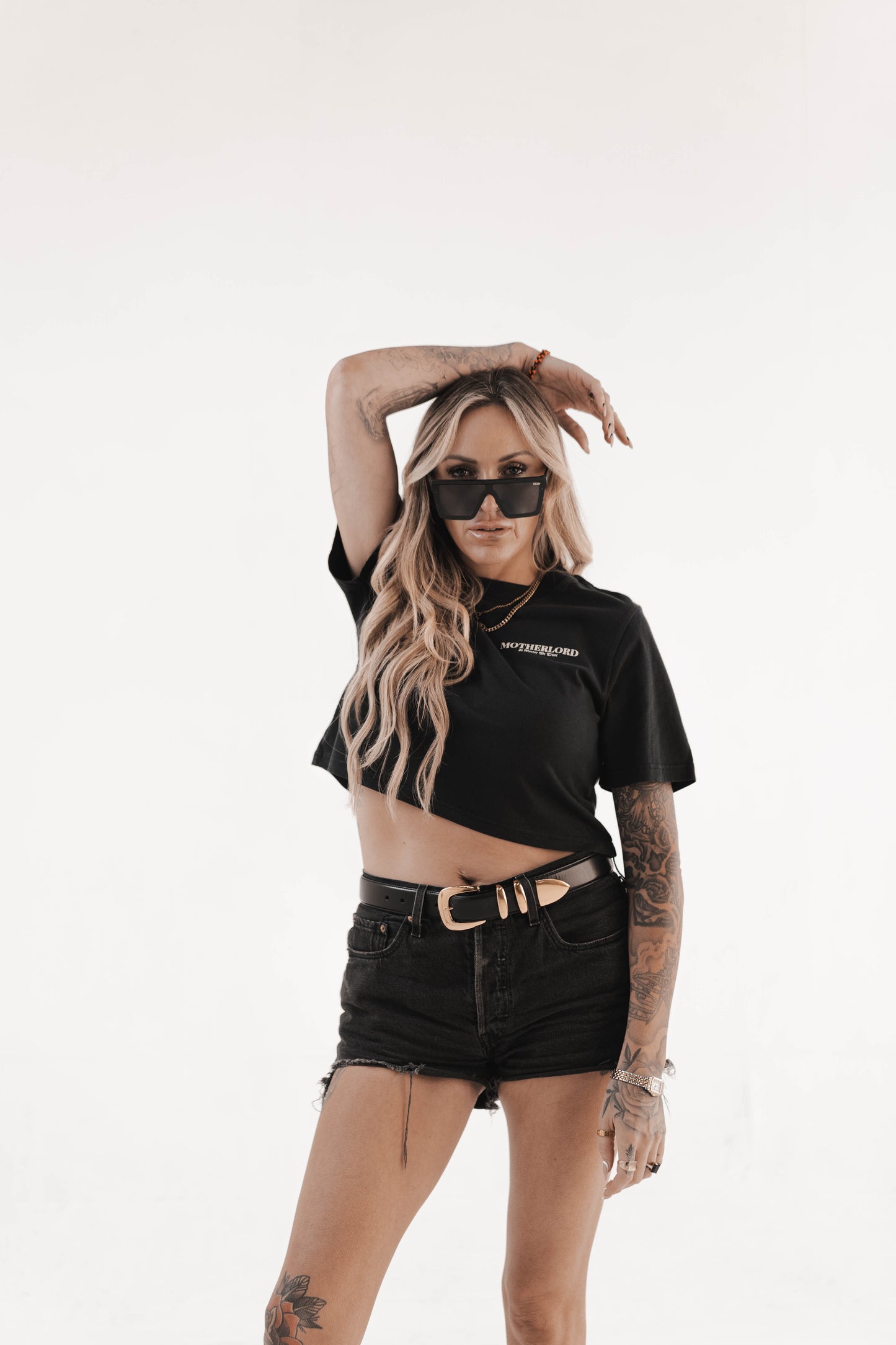Faded Black Crop Tee